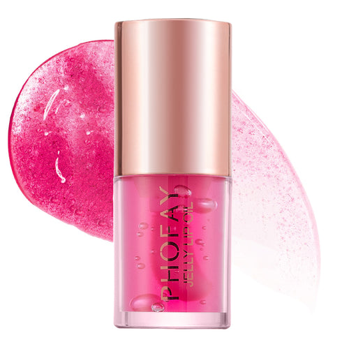 ALTAY Jelly Lip Oil applied with doe-foot applicator, glass-like glossy finish