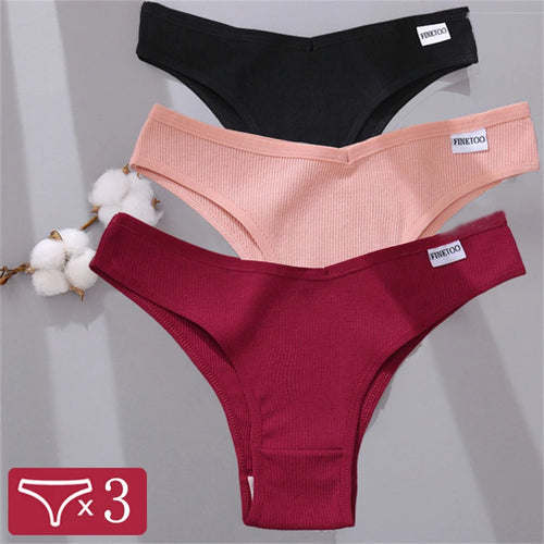 ALTAY Cotton Brazilian Panties (3-Pack) Style 2