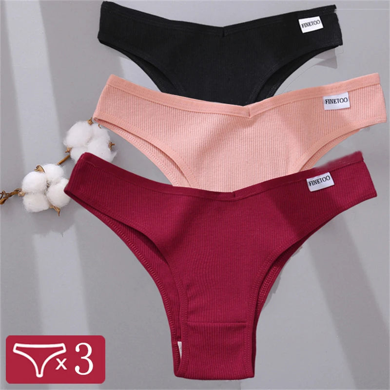 ALTAY Cotton Brazilian Panties (3-Pack) Style 2