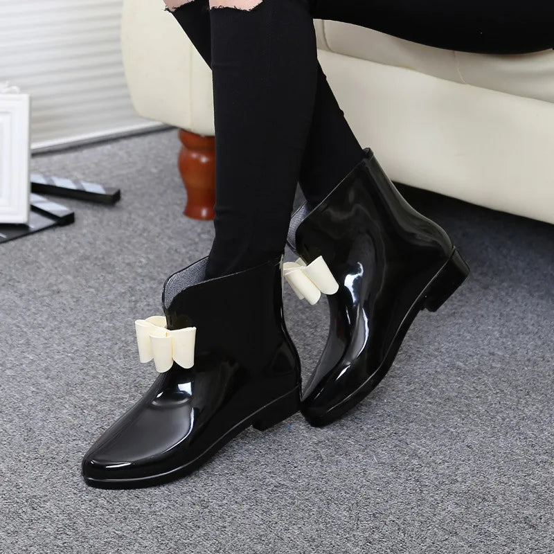 ALTAY Bowtie Platform Rain Boots