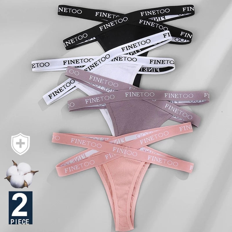 ALTAY Cotton Hollow Out Thongs (2-Pack)
