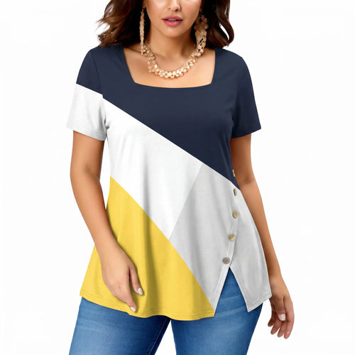 ALTAY Color-Block Tunic Top