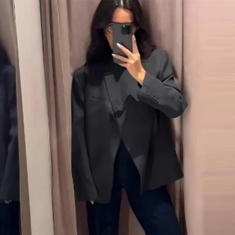 ALTAY Gray Pocket Stand Collar Jacket