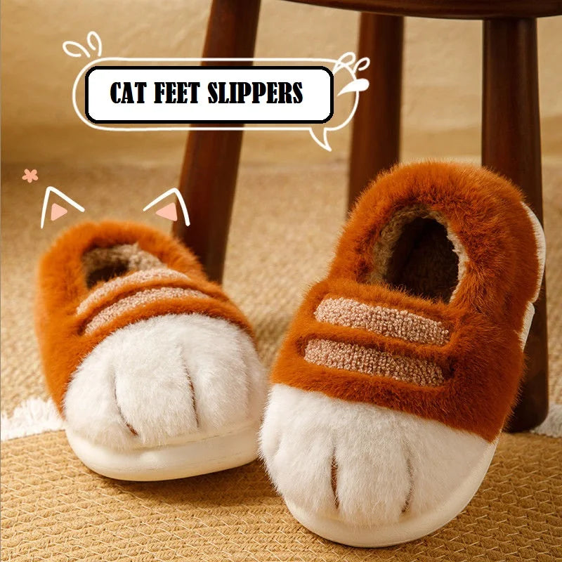 ALTAY Fluff Cuddly Cat Slippers Sandals