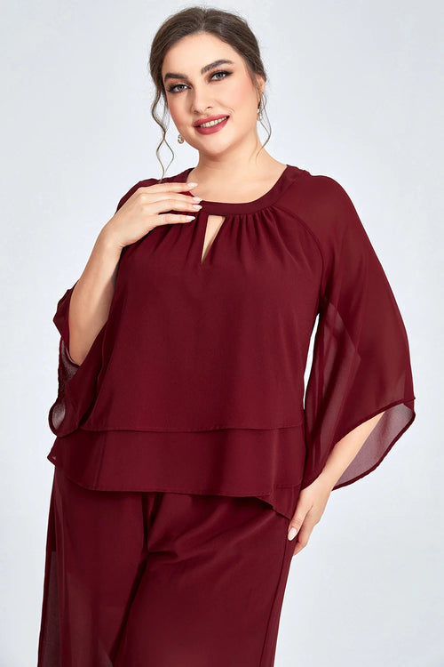 ALTAY Batwing Blouse & Palazzo Pants Set