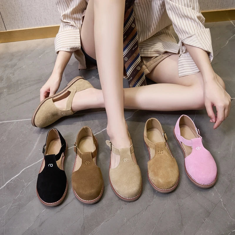 ALTAY Retro Leather Roman Sandals