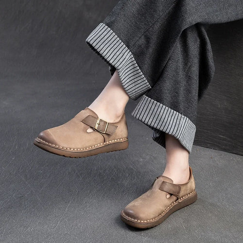 ALTAY Genuine Leather Retro Flats