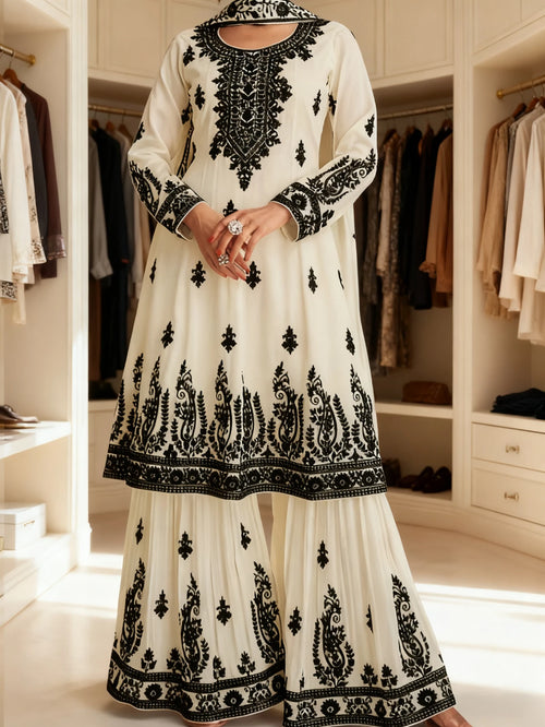 ALTAY Printed Blouse & Pants Abaya Set