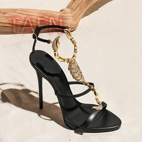 ALTAY Ankle Rhinestone Sandals