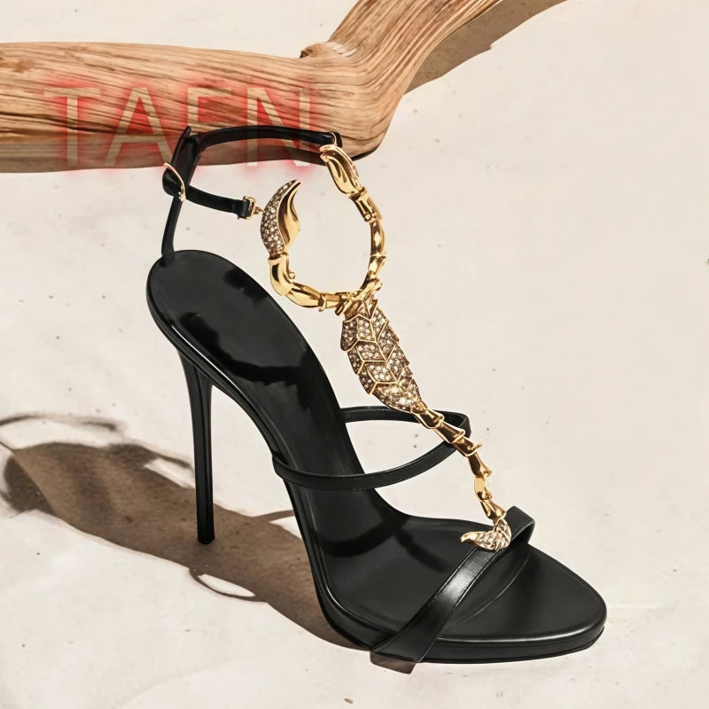 ALTAY Ankle Rhinestone Sandals