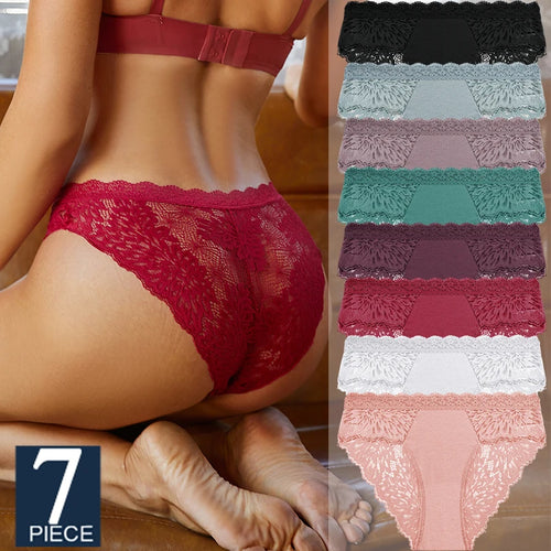 ALTAY Lace Hollow Out Panties (7-Pack)