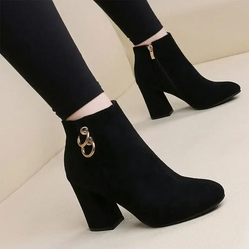 ALTAY Ankle Block Heel Boots
