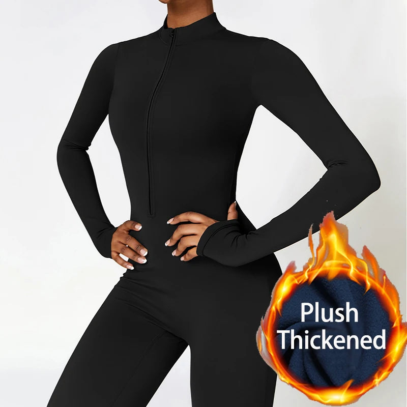 ALTAY Plush Black Warm Jumpsuit
