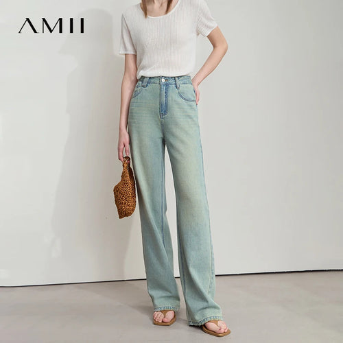 ALTAY Denim Wide Leg Straight Retro Jeans