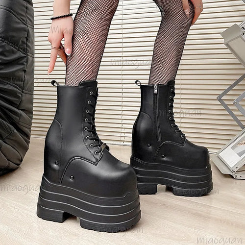 ALTAY Black Platform Boots