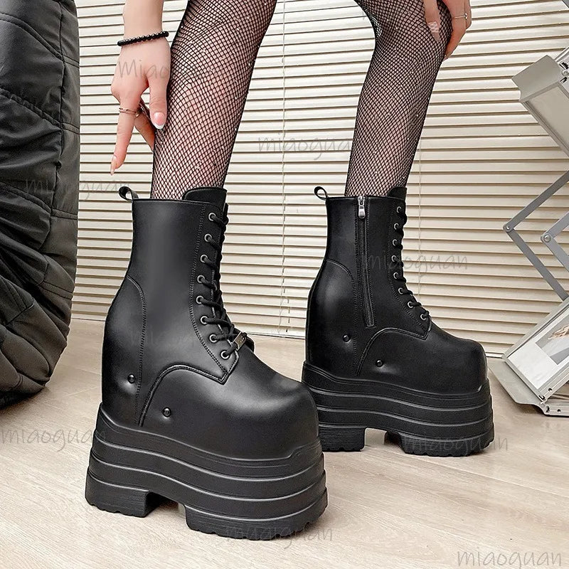ALTAY Black Platform Boots
