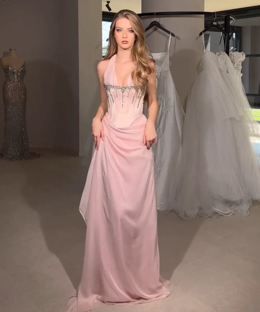 ALTAY Halter A-Line Dress