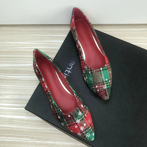 ALTAY Red Pointed Toe Flats