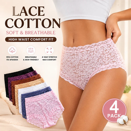 ALTAY Lace Mid Waist Panties (4-Pack)
