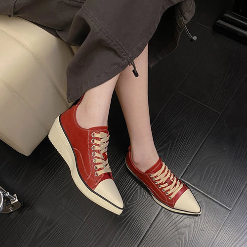 ALTAY Pointed Toe Wedge Heels