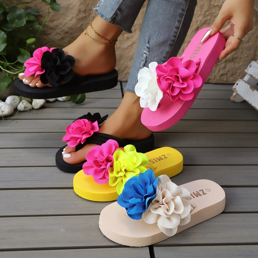 ALTAY Floral Flip Flops Mid Sandals