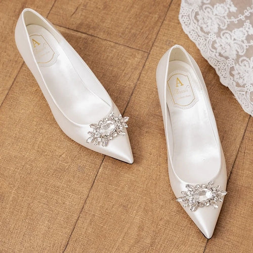 ALTAY Super Pointed Toe Rhinestone Heels