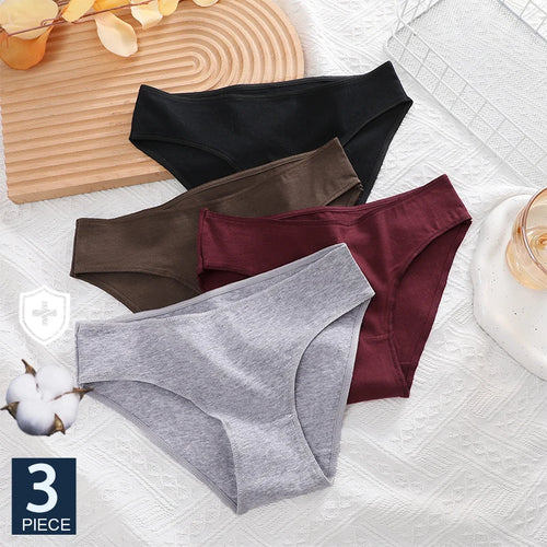ALTAY Cotton Solid Color Panties (3-Pack)