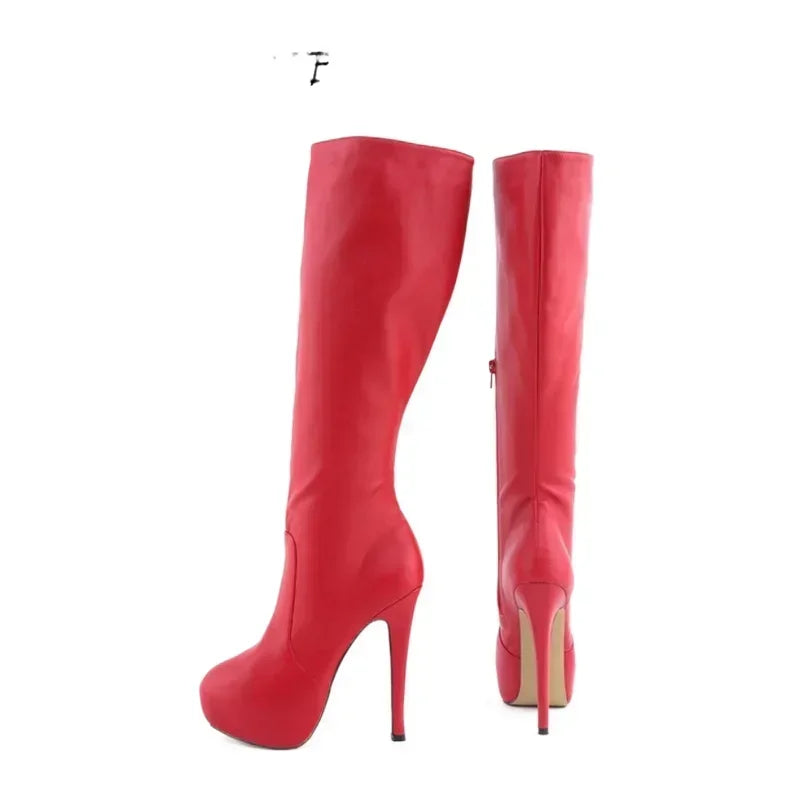 ALTAY Platform Round Toe Boots