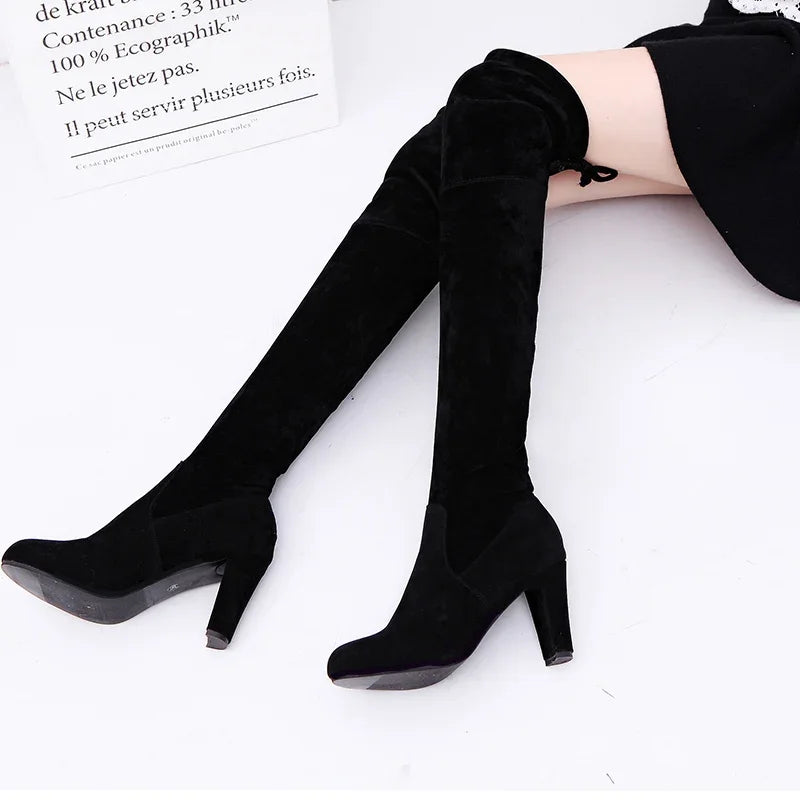 ALTAY Suede Over The Knee Boots