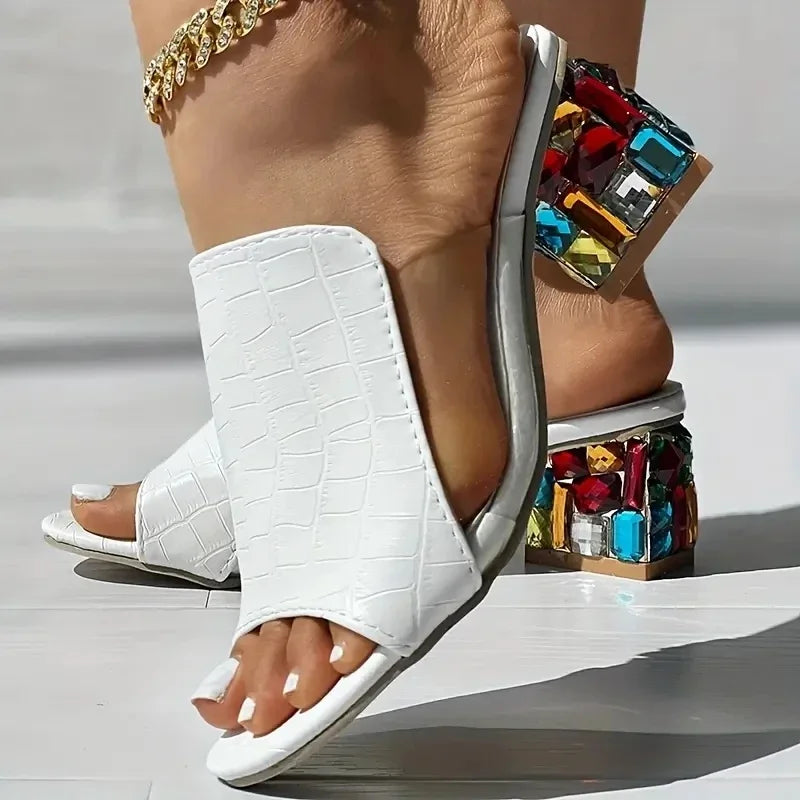 ALTAY Crystal Open Toe Sandals