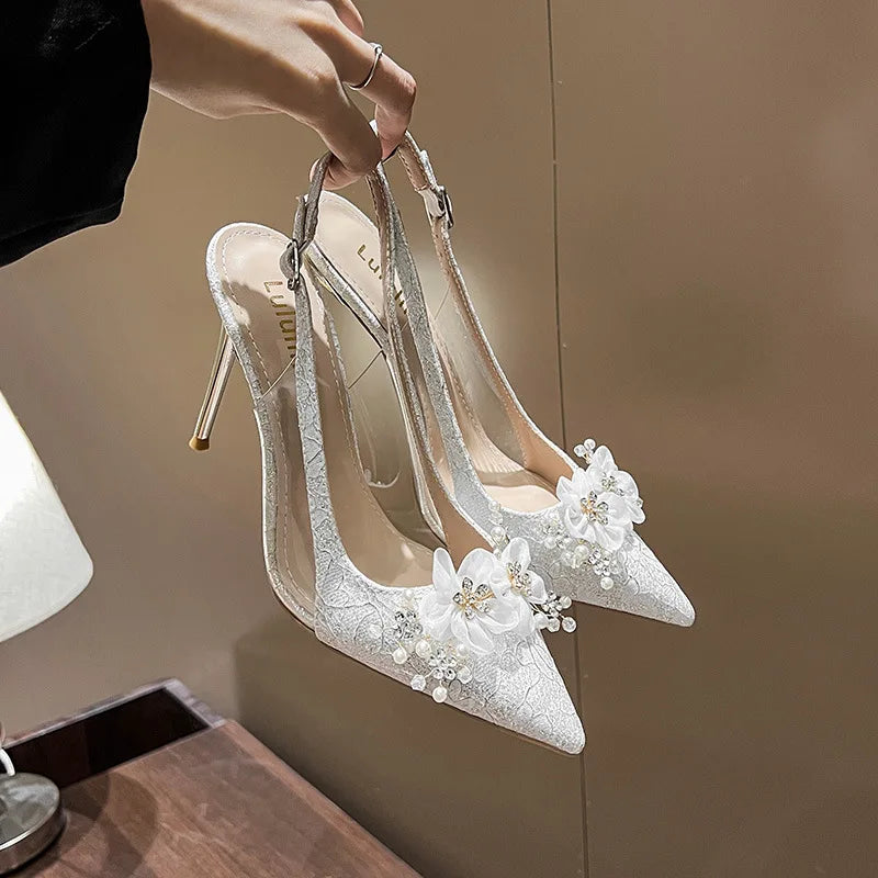 ALTAY Gold Thin Heel Heels