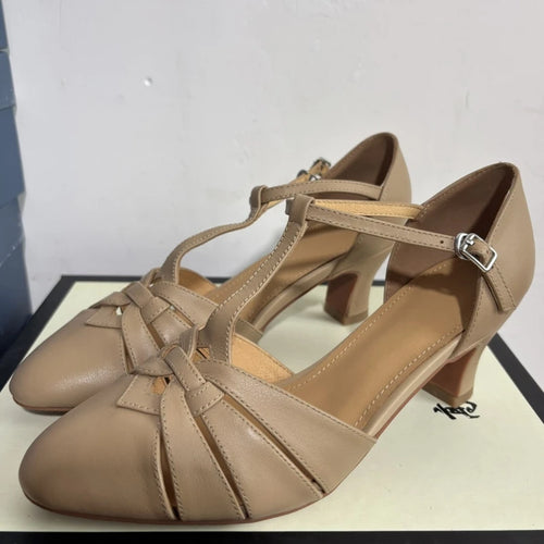 ALTAY Red Ankle Strap Genuine Leather Sandals