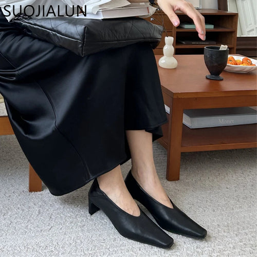 ALTAY Suojialun Pumps Shallow Slip Heels