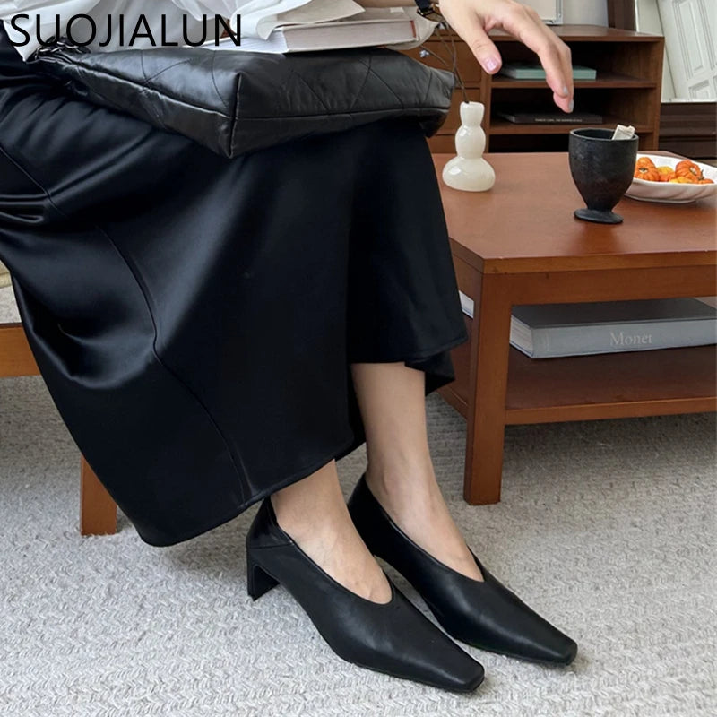 ALTAY Suojialun Pumps Shallow Slip Heels