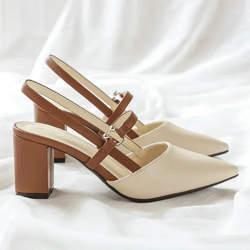 ALTAY Chunky Pointed Toe Heels