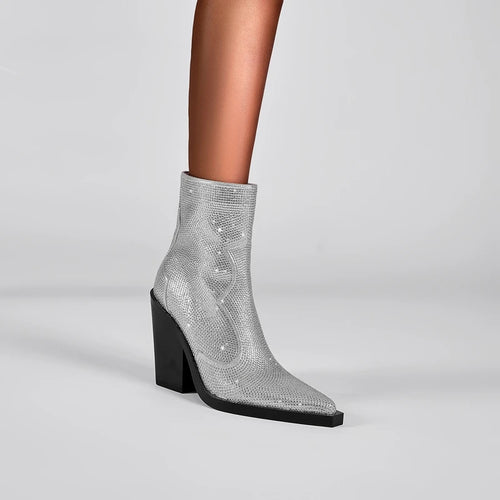 ALTAY Rhinestone Western Heels