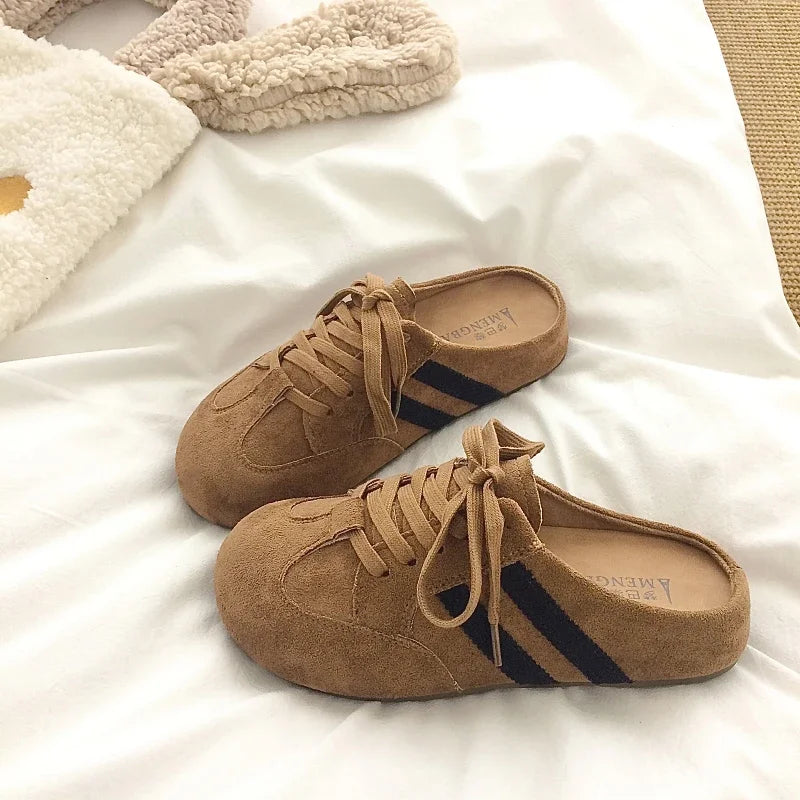 ALTAY Round Toe Suede Sandals