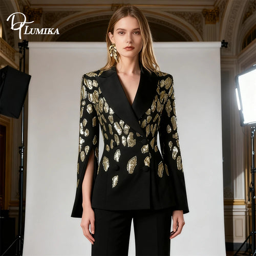 ALTAY Black Sequined Dress