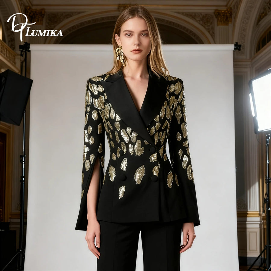 ALTAY Black Sequined Dress
