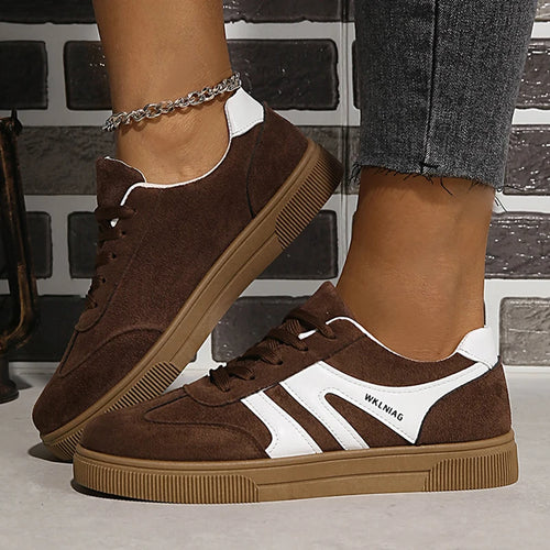 ALTAY Brown Platform Suede Sneakers