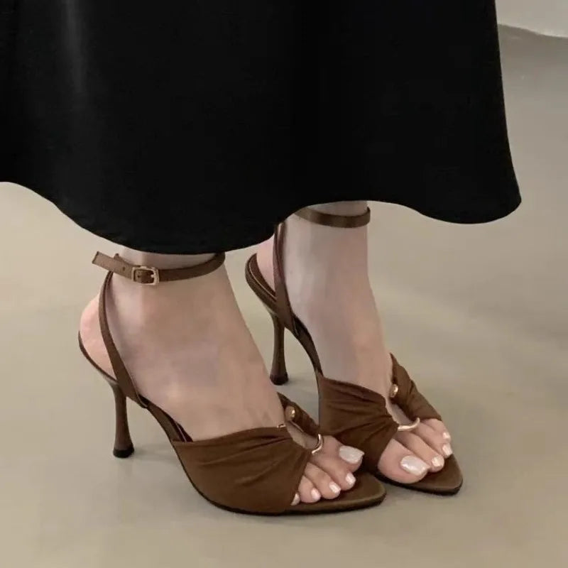 ALTAY Pointed Toe Slingback Heels