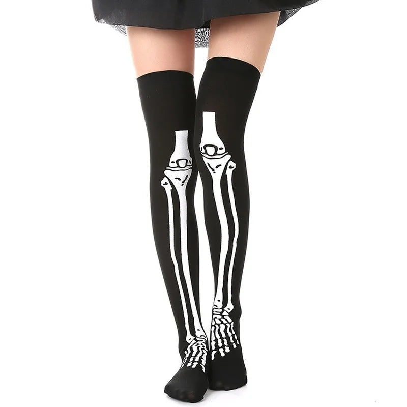 ALTAY Skull Print Tube Stockings