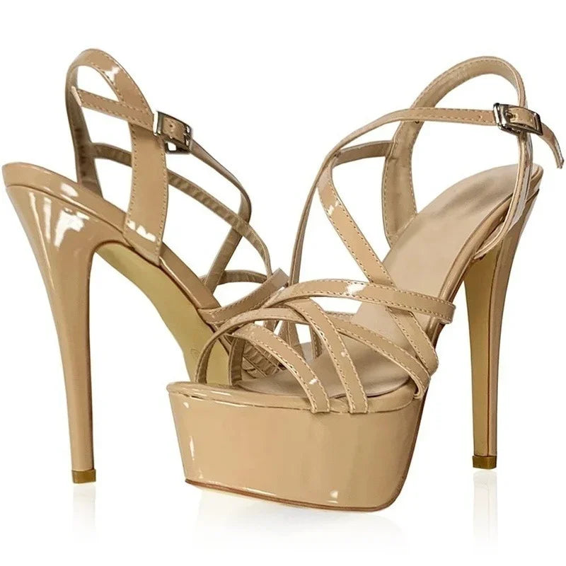 ALTAY Platform Ankle Strap Heels