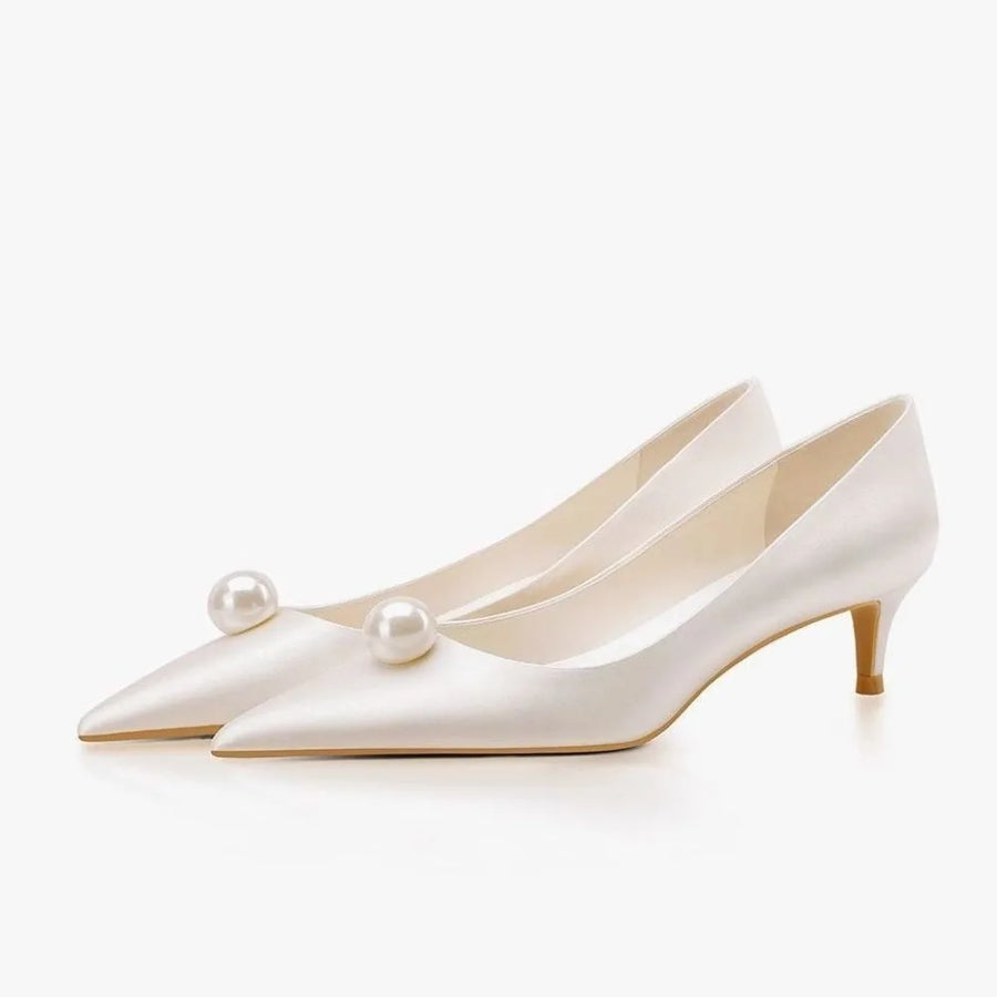 ALTAY White Satin Heels