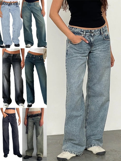 ALTAY Low-Rise Baggy Stretch Jeans