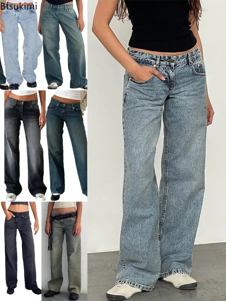 ALTAY Low-Rise Baggy Stretch Jeans
