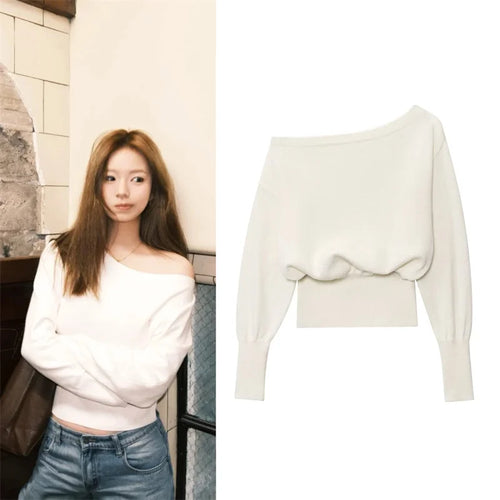 ALTAY Off-The-Shoulder Irregular Top
