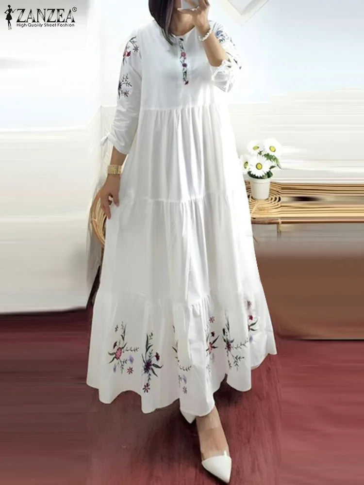 ALTAY Floral Print Maxi Abaya