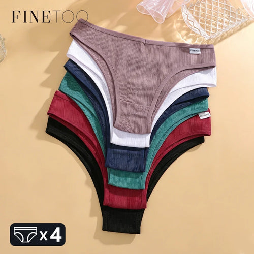 ALTAY Cotton Low-Waist Brazilian Panties (4-Pack)