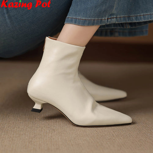ALTAY Plus Pointed Toe Ankle Boots